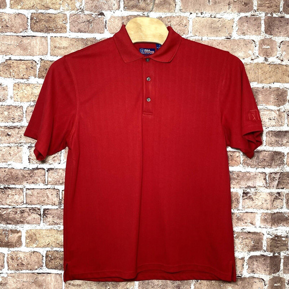 PGA Tour Performance Red Polo Shirt Mens Size Large Stretch‎ Golf - Picture 1 of 6
